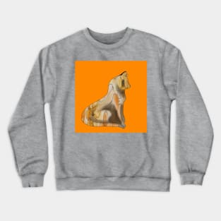 Orange floral pretty kitty Crewneck Sweatshirt